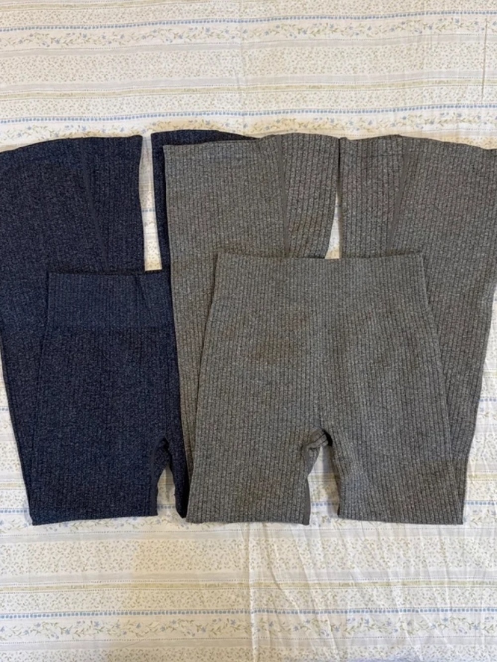 Gray and Navy Stretchy leggings